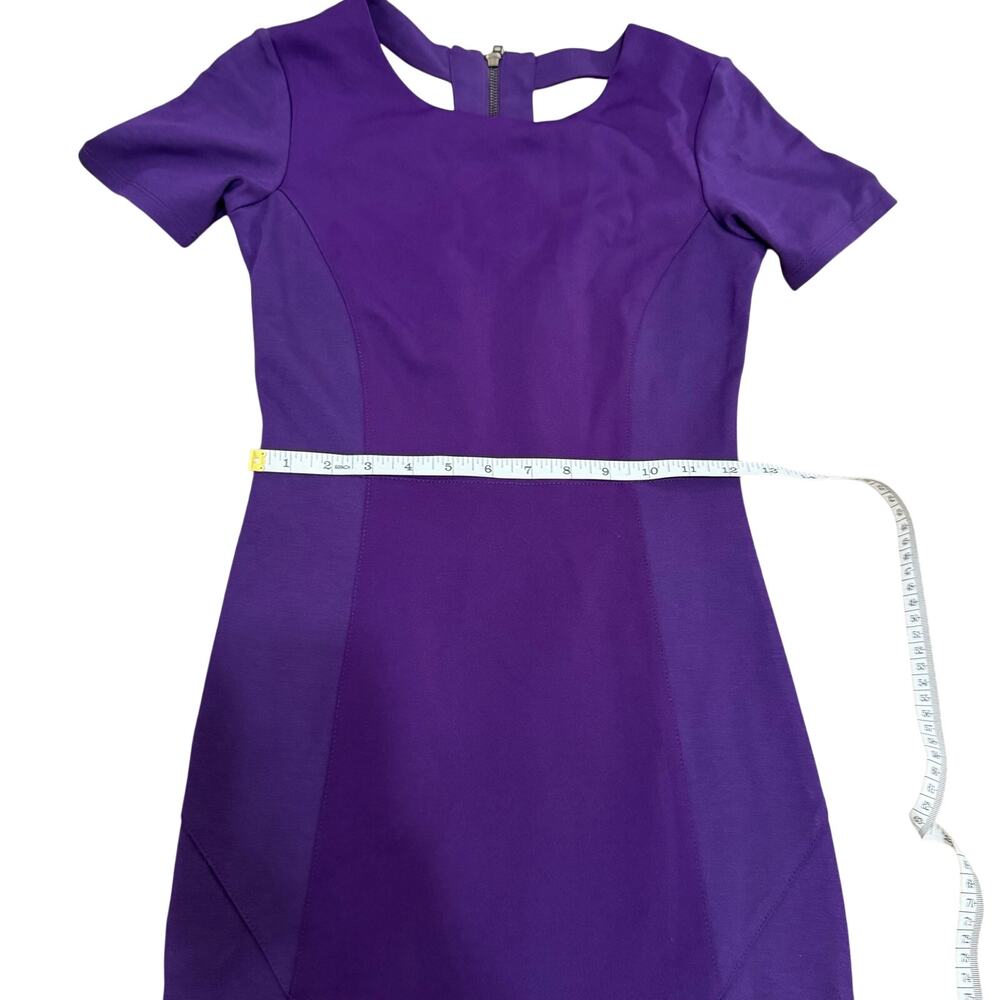 Purple fitted going out dress Y2K unbranded short sleeve cutouts in back bodycon - Picture 2 of 6